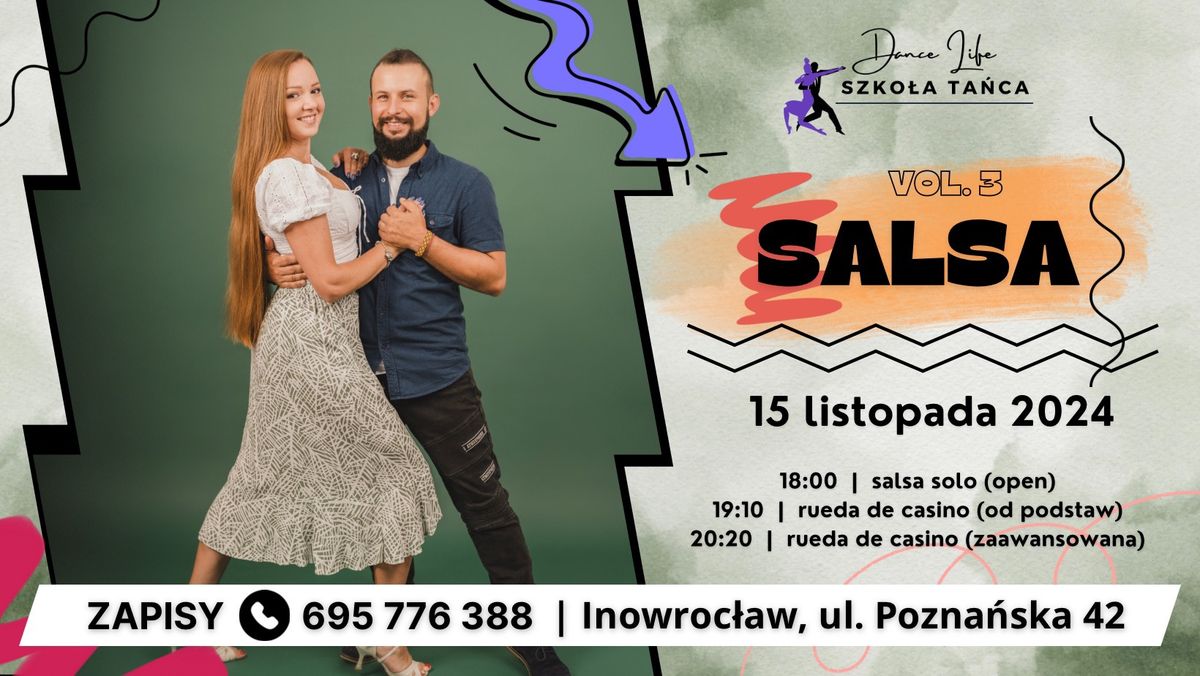 SALSA SOLO | RUEDA DE CASINO | warsztaty z Kamilem i Lidi\u0105 | vol. 3