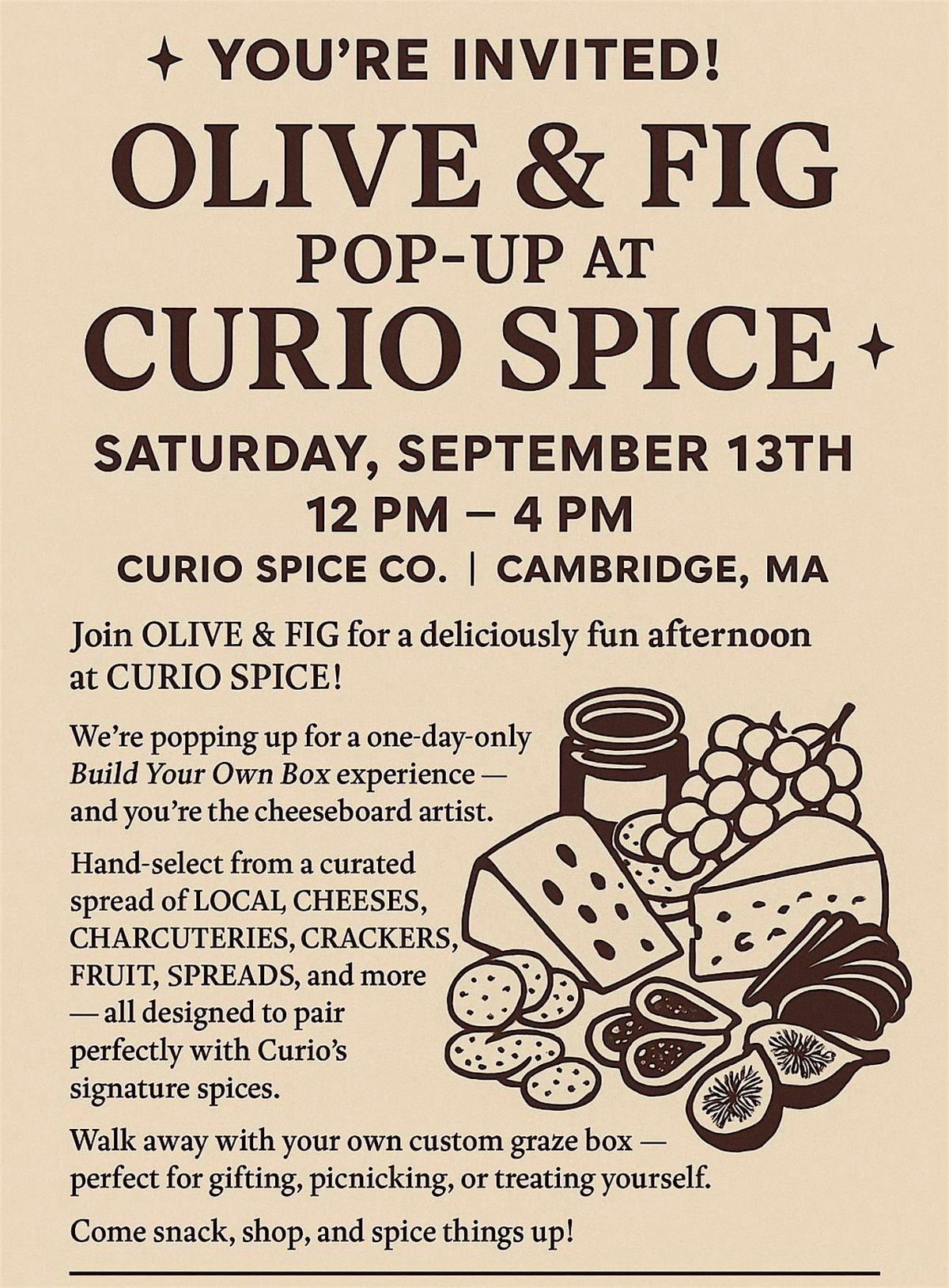 Build Your Own Box with OLIVE&fig @ Curio Spice Co