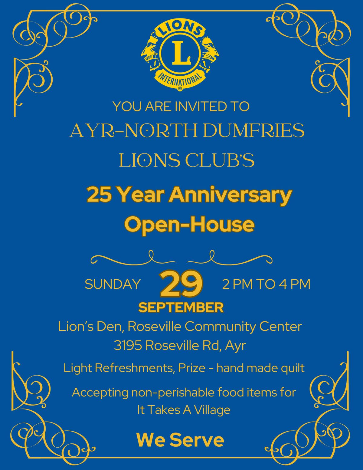 Club's 25th Anniversary Celebration