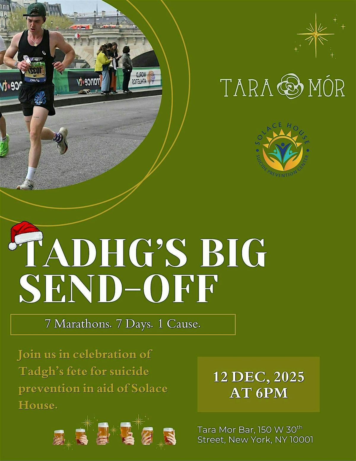 7 Marathons. 7 Days - Tadhg's Kickoff Party