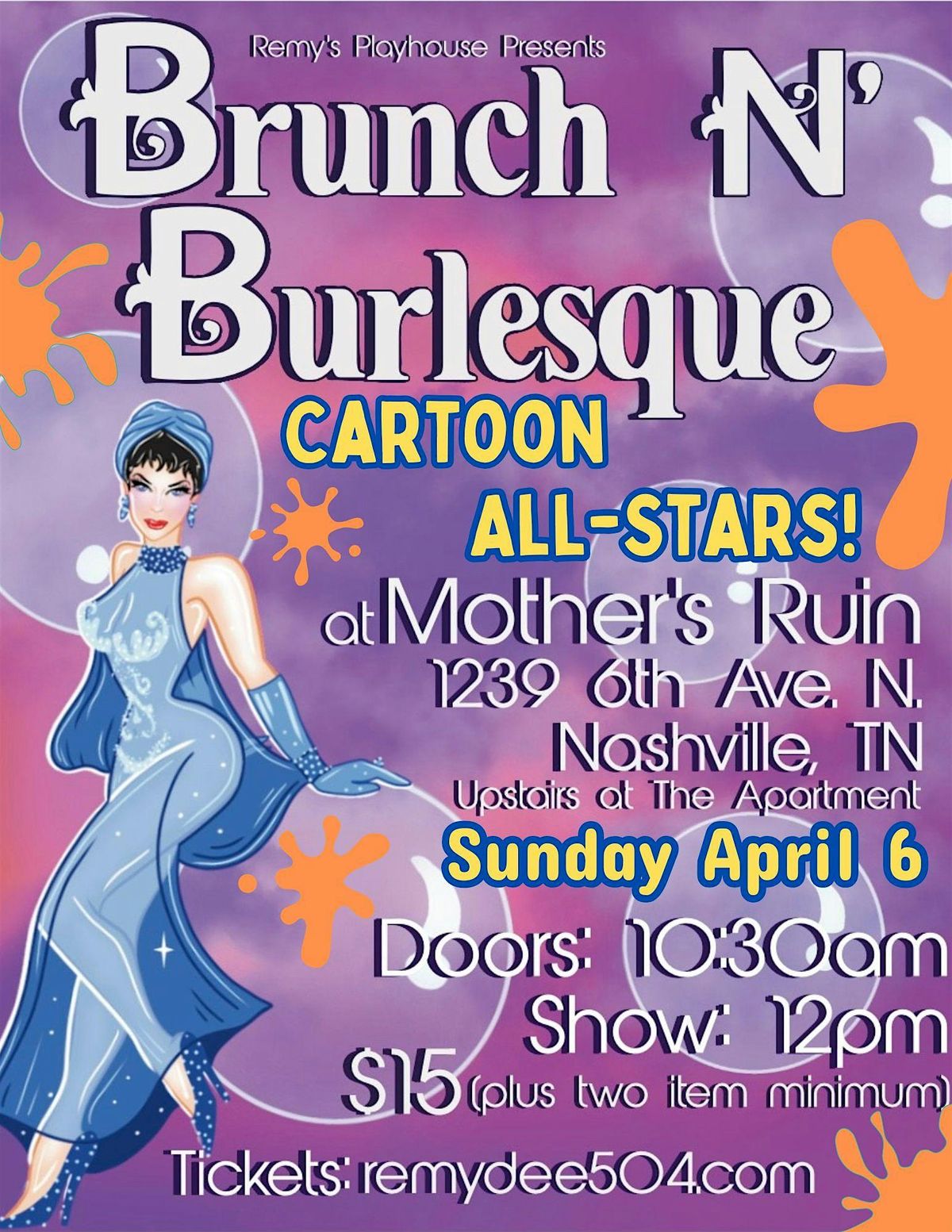 Brunch N' Burlesque: Cartoon All-Stars!