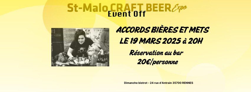 ACCORDS BI\u00c8RES ET METS - LE BEST OFF \/\/ Mathilde de DBI & Saint Malo Craft Beer