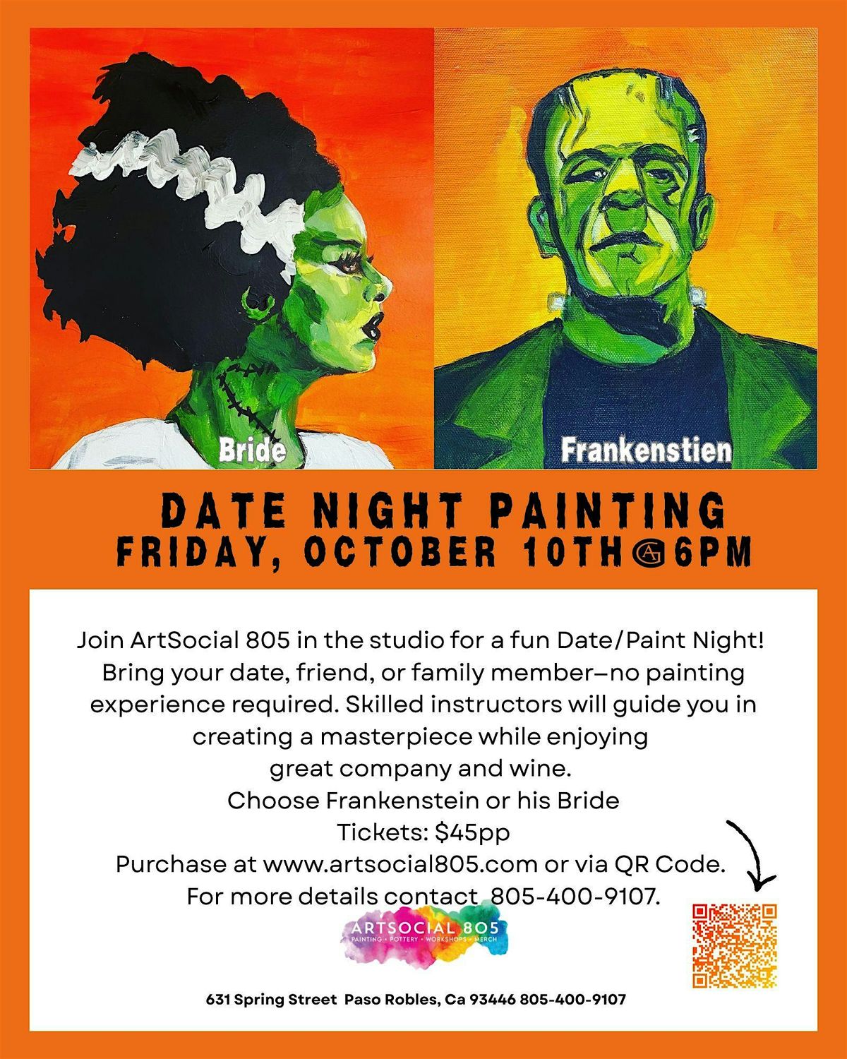 Date Night Paint Night at ArtSocial 805 "Halloween Edition"