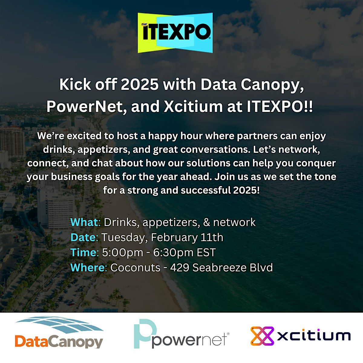 Happy Hour with Data Canopy, PowerNet, & Xcitium