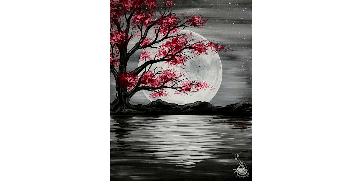 Stark Red Leaves on Trees - Paint and Sip in New Braunfels | Classpop!\u2122