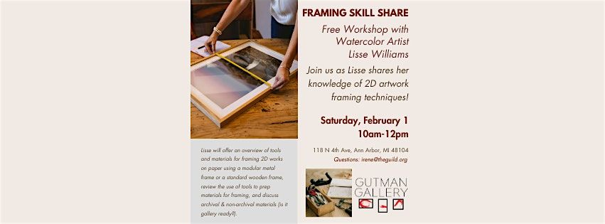 Framing Skill Share: Free Workshop with Watercolor Artist Lisse Williams