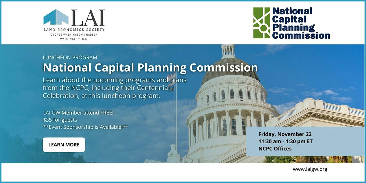 LAIGW - 22 Nov - National Capital Planning Commission Luncheon at NCPC