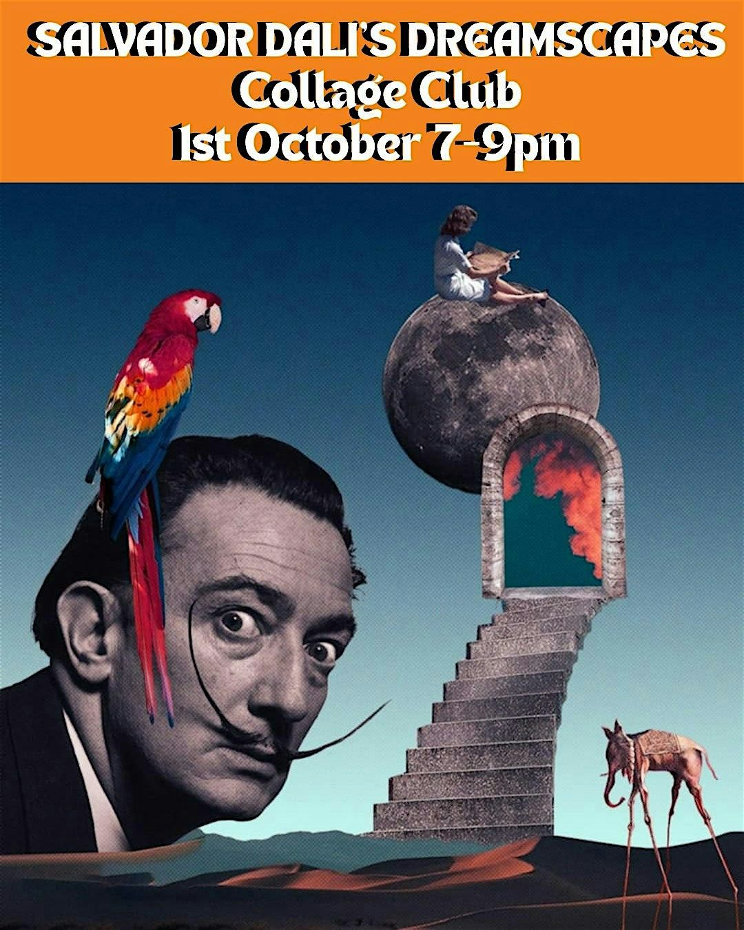 Free Magazine Collage Workshop |  Salvador Dali Dreamscapes