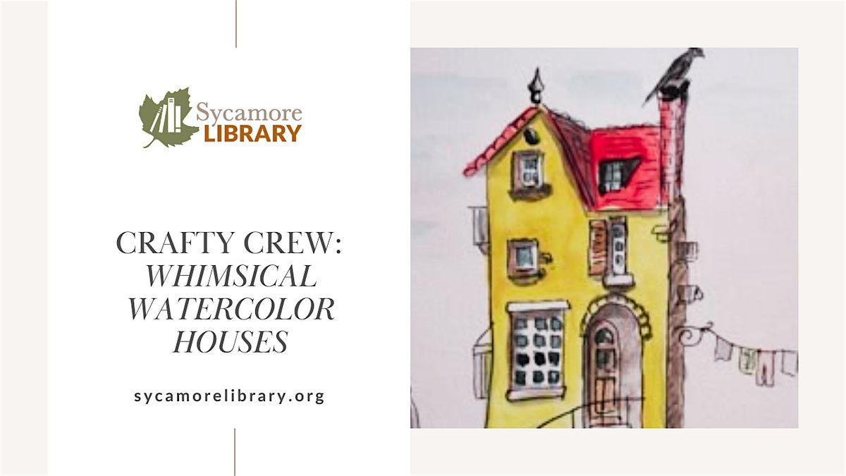 Crafty Crew:  Whimsical Watercolor Houses