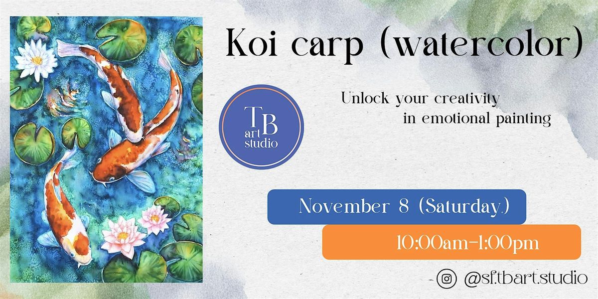 Watercolor Master Class "Koi carps" with the "TBArt Studio".