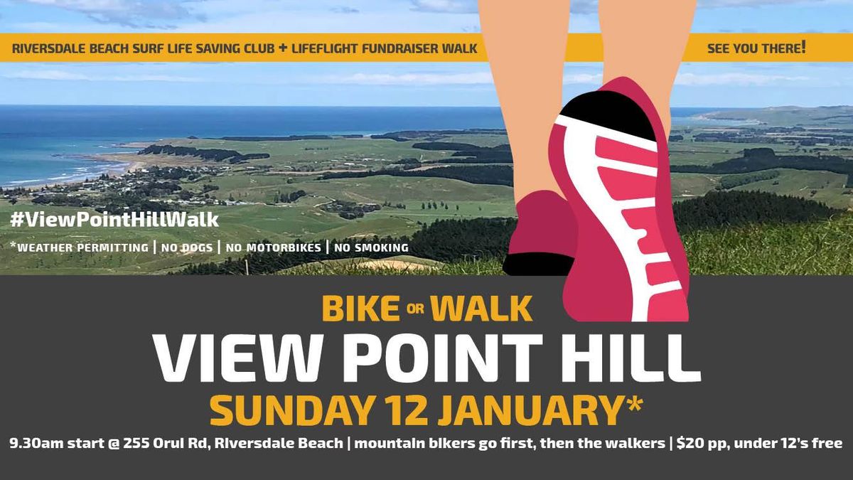 Riversdale Beach View Point Hill bike or walk fundraiser