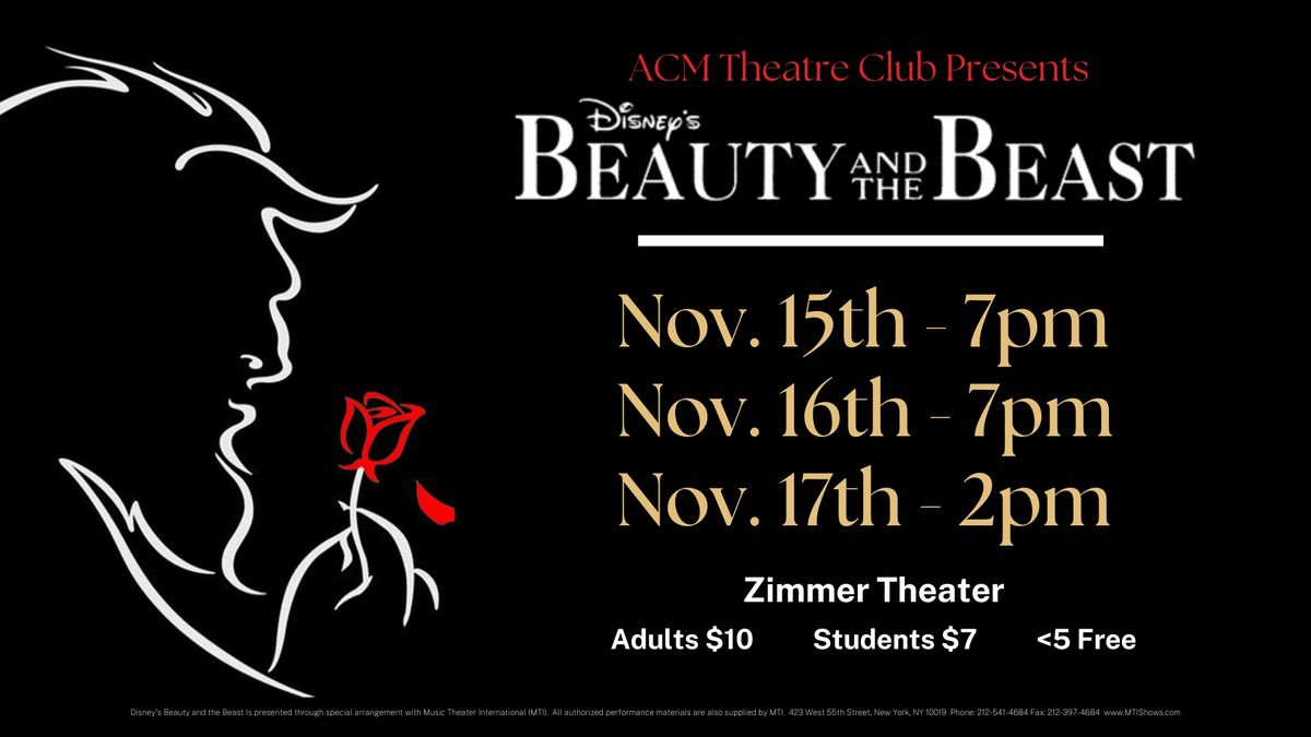 ACM Theatre Club Presents - Disney's Beauty And The Beast