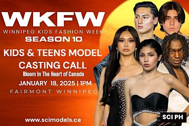 KIDS & TEENS MODEL CASTING FOR WINNIPEG KIDS AND TEENS FASHION WEEK