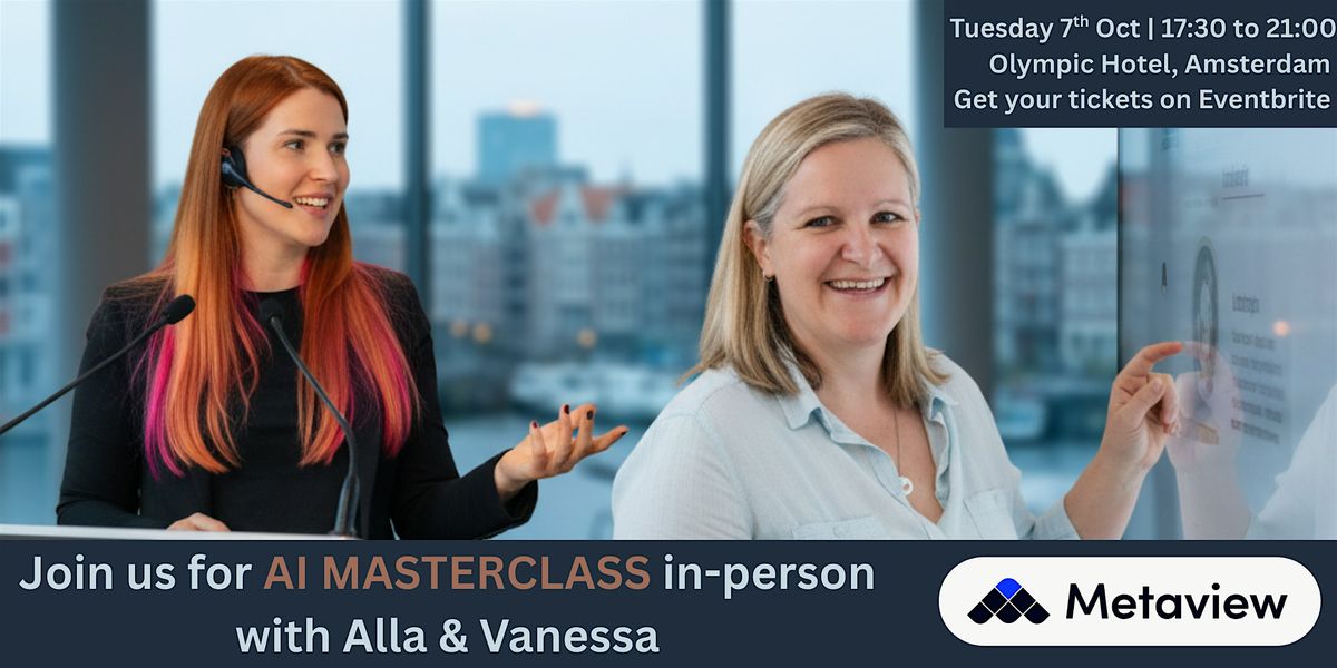 AI Masterclass in person with  Alla Pavlova & Vanessa Raath