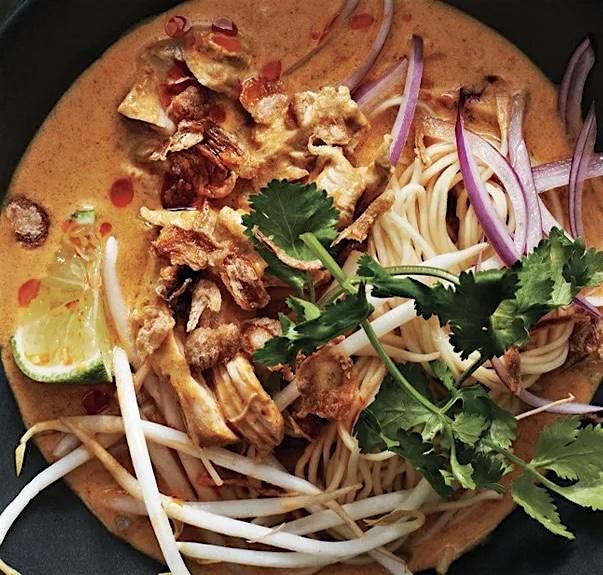Make Thai Chicken Khao Soi Soup Noodles,Thai Ice tea & Mango Sticky rice