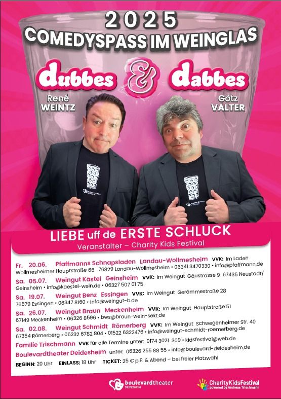 Comedyspass im Weinglas