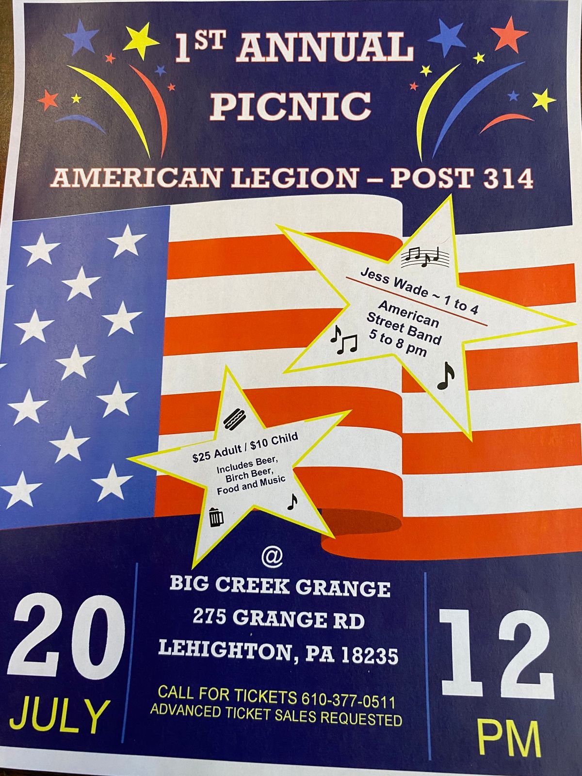 American Legion 1st Annual Picnic