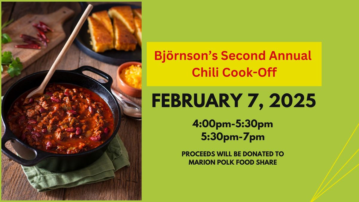 Bj\u00f6rnson Chili Cook-Off!