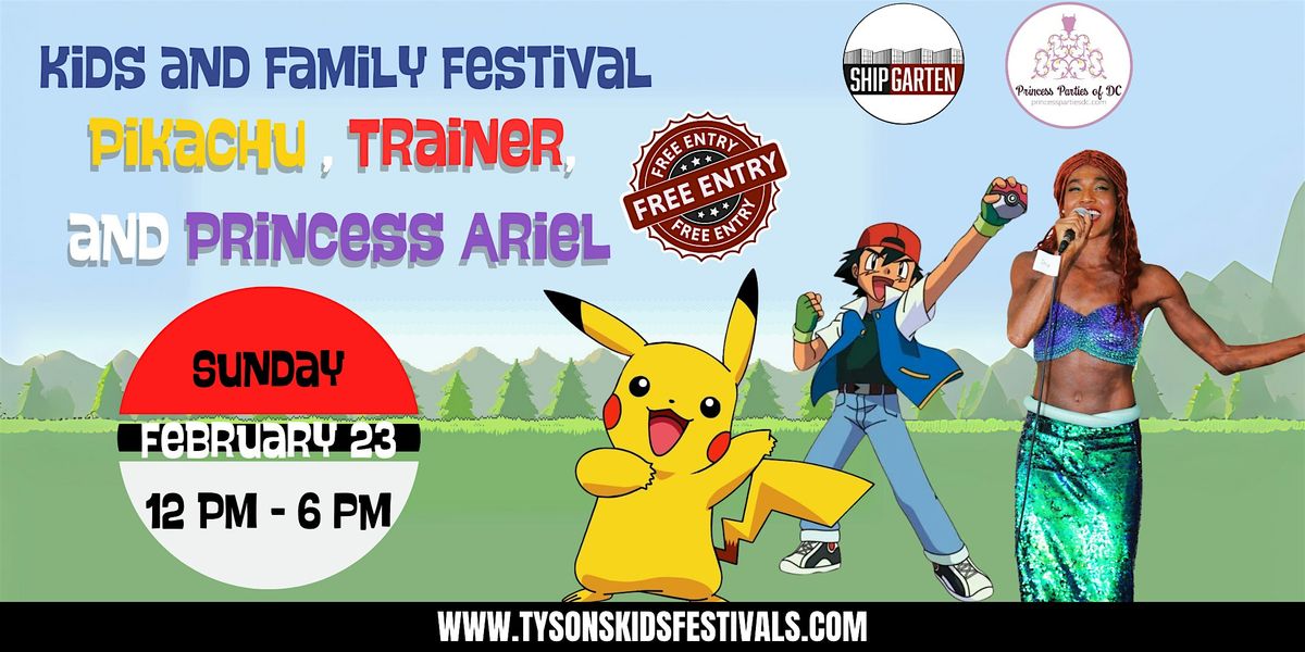 Pikachu, Trainer, and Princess Ariel Host Kids and Family Festival