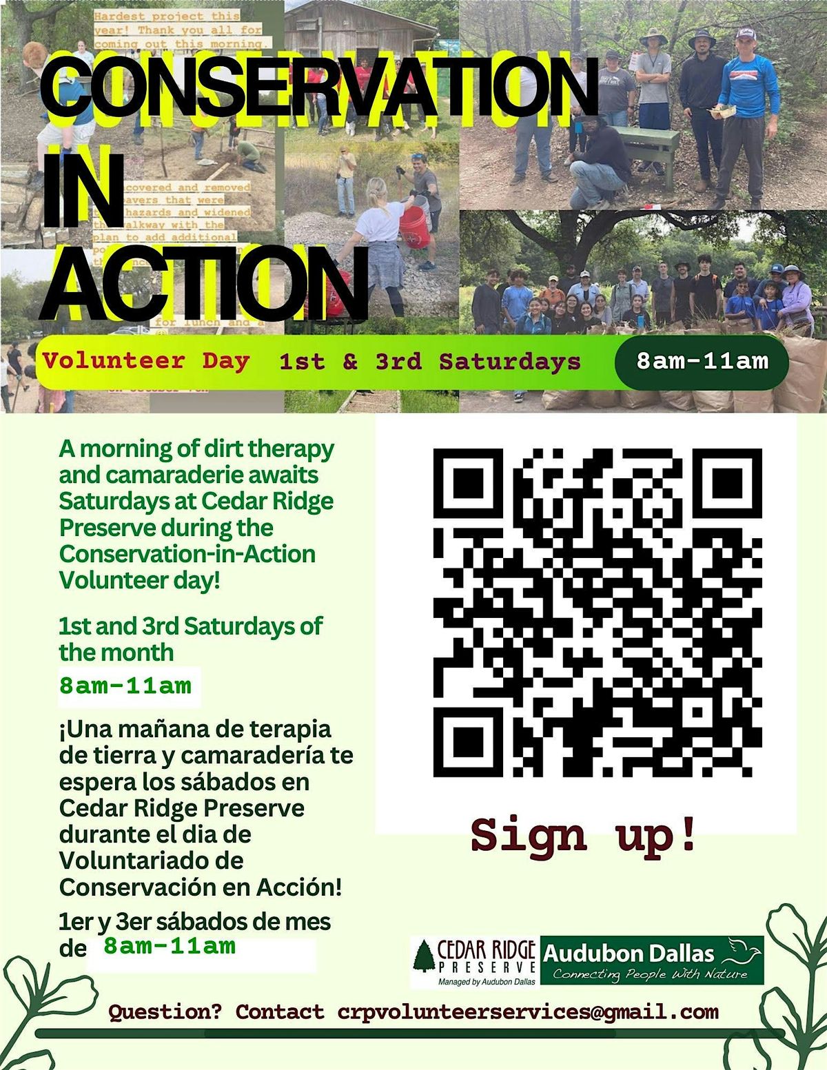 Conservation-in-Action Volunteer Day 9am-noon (Winter Schedule)