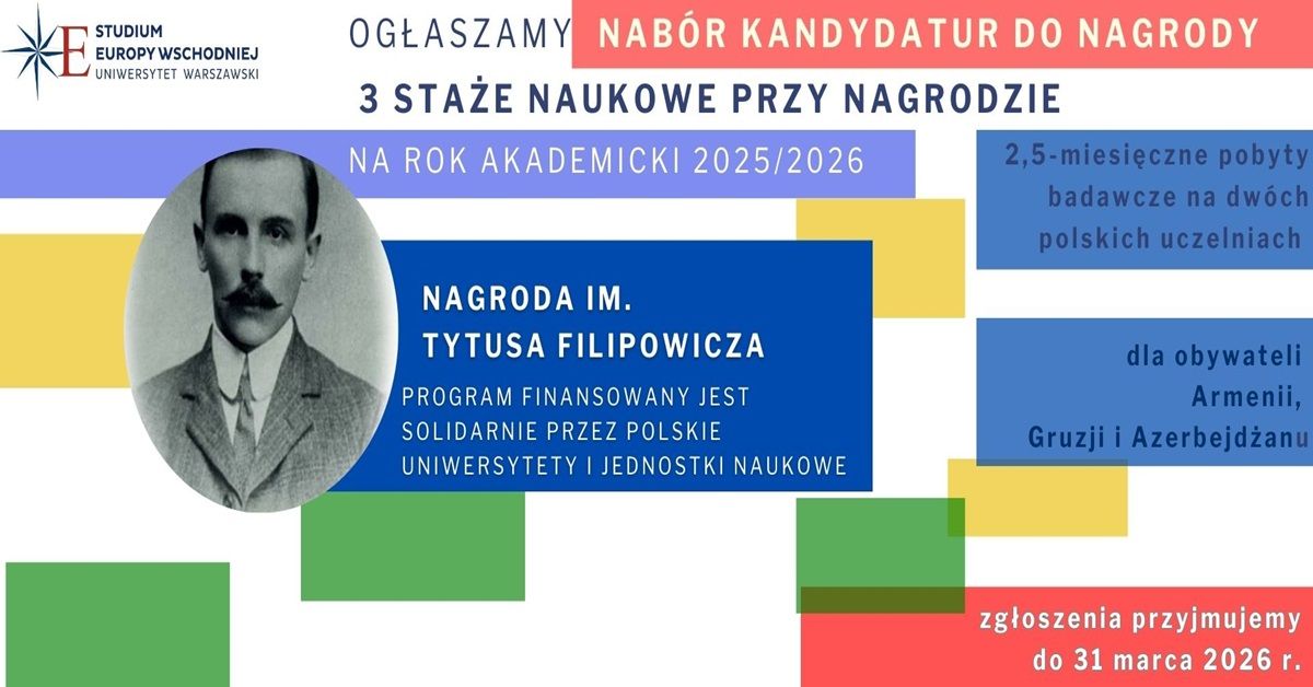 Nab\u00f3r do Nagrody im. Tytusa Filipowicza dla obywateli Armenii, Gruzji i Azerbejd\u017canu 