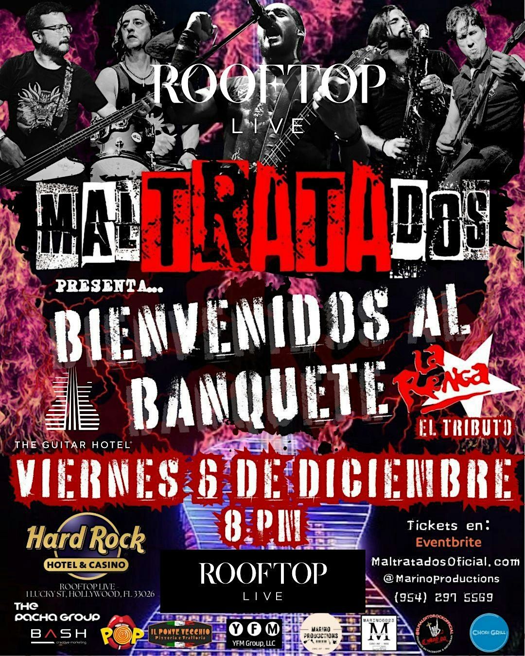 Tributo a La Renga "Fiesta Argentina ROOFTOP LIVE" Friday Dec 6th