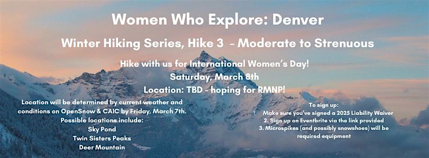 Women Who Explore: Denver, Winter Hiking Series 3