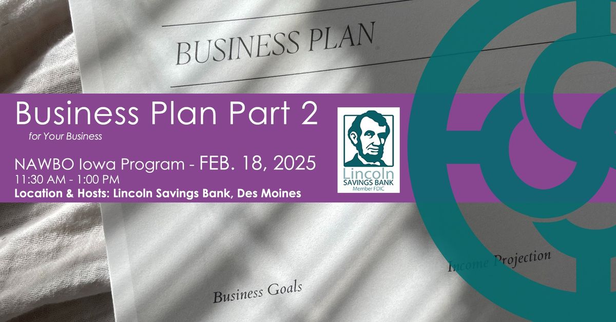 NAWBO Iowa Presents "Business Plan Part 2"