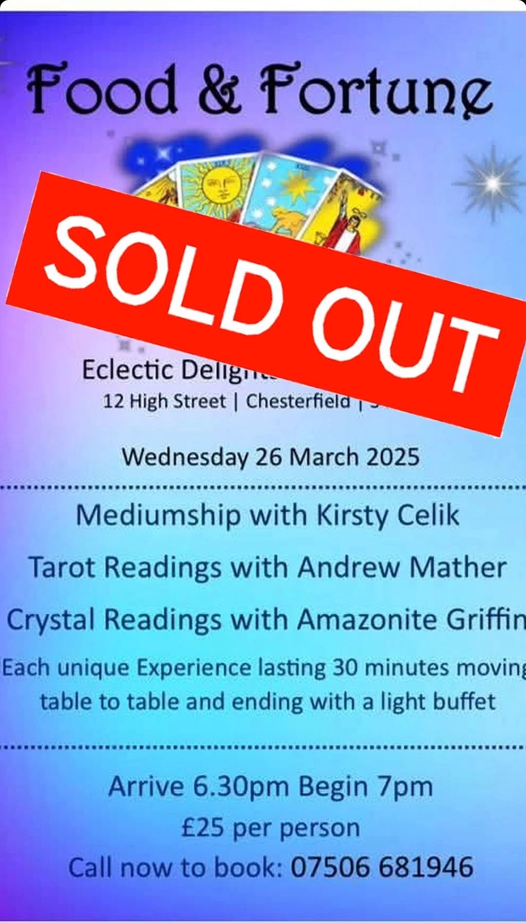 SOLD OUT Food and Fortune @Eclectic Delights of Serendipity 