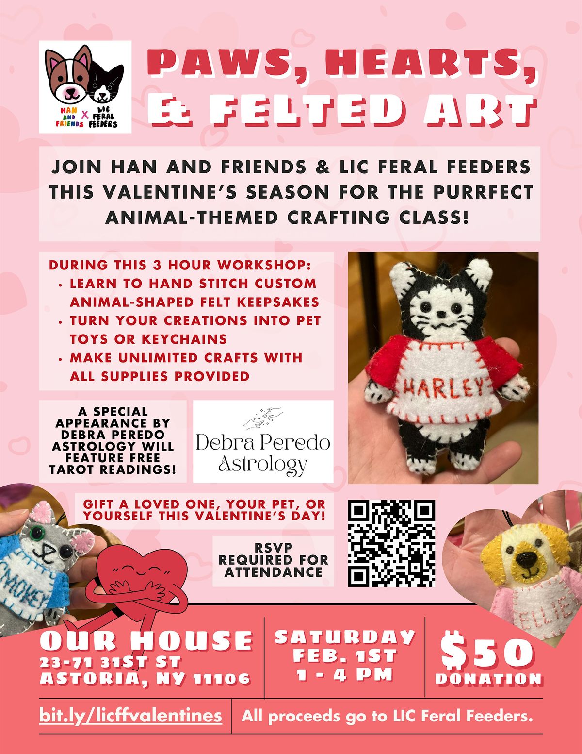 Paws, Hearts, and Felted Art: A Valentine's Crafting Class!