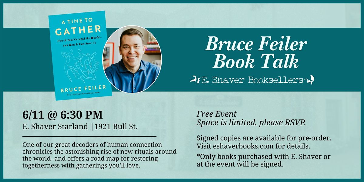 Bruce Feiler Book Talk