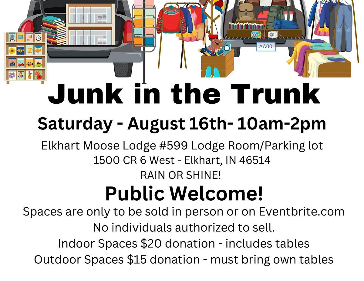 Junk in the Trunk - August 16th- Reserve Spaces