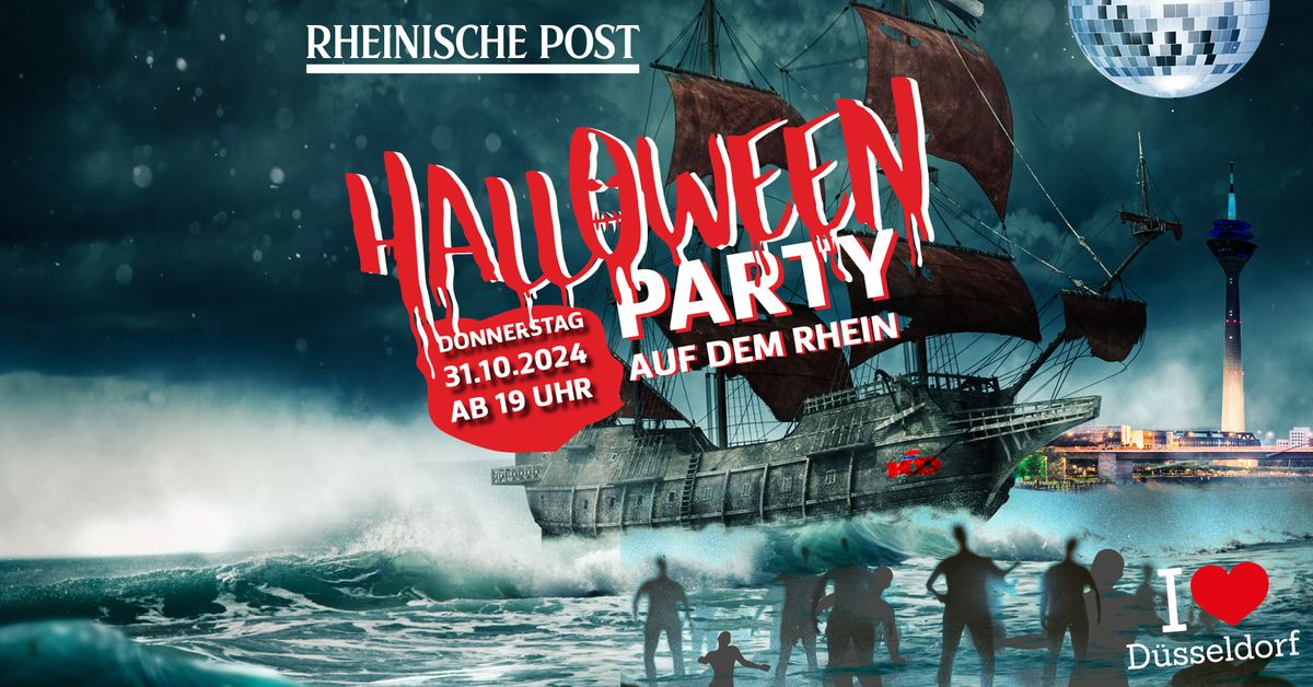 Rheinische Post pr\u00e4sentiert: Halloween-Party 2024 in D\u00fcsseldorf auf dem Rhein | MS RheinFantasie