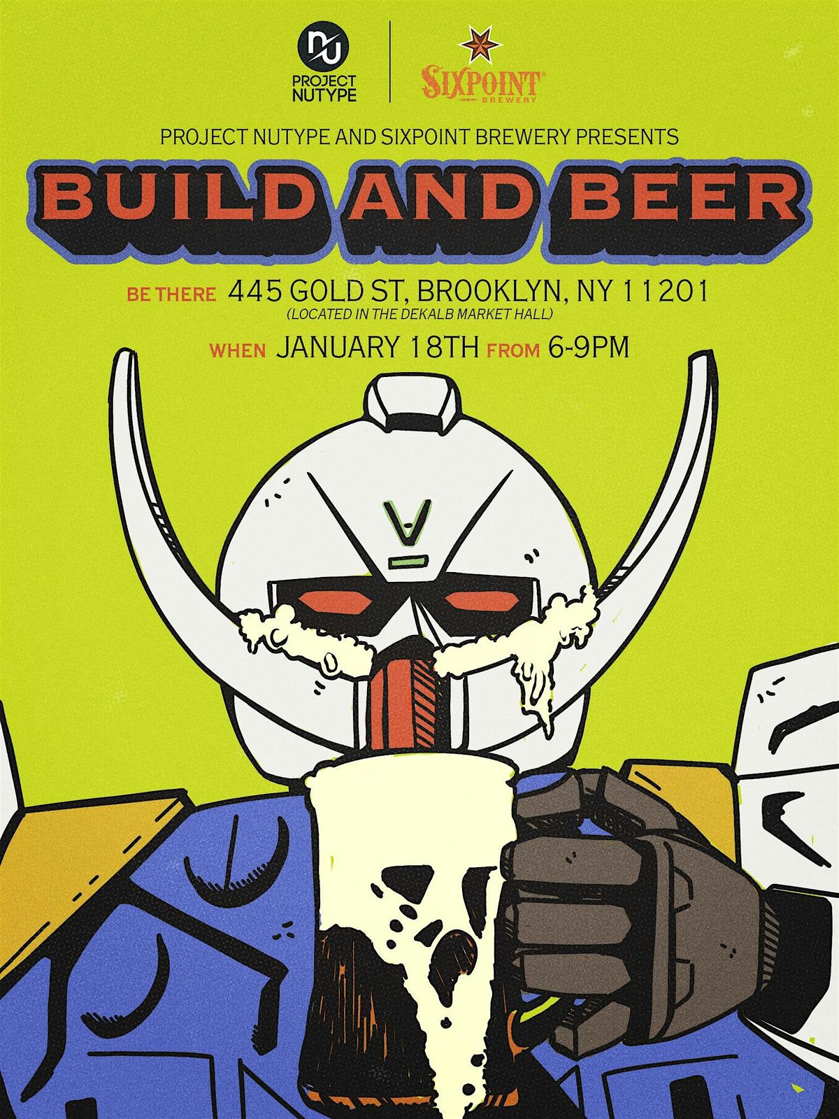 Beer and Build Night @ The Sixpoint Brewery