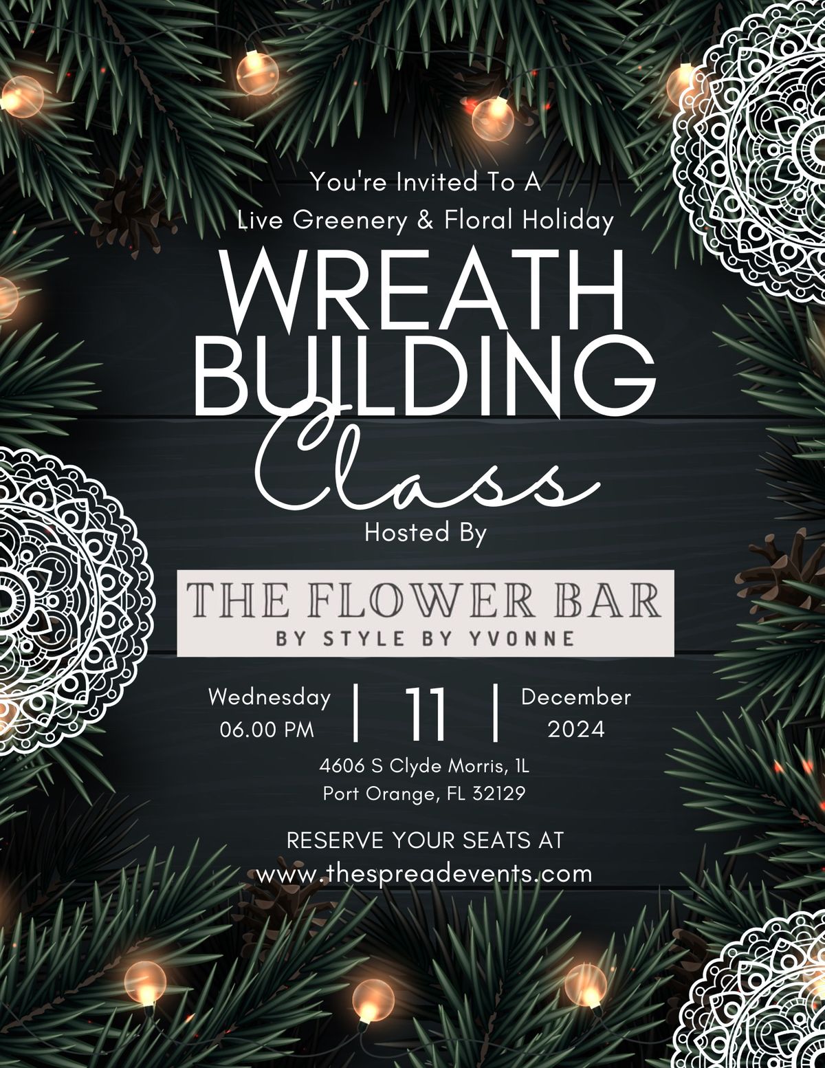 Live Greenery & Floral Wreath Building Class