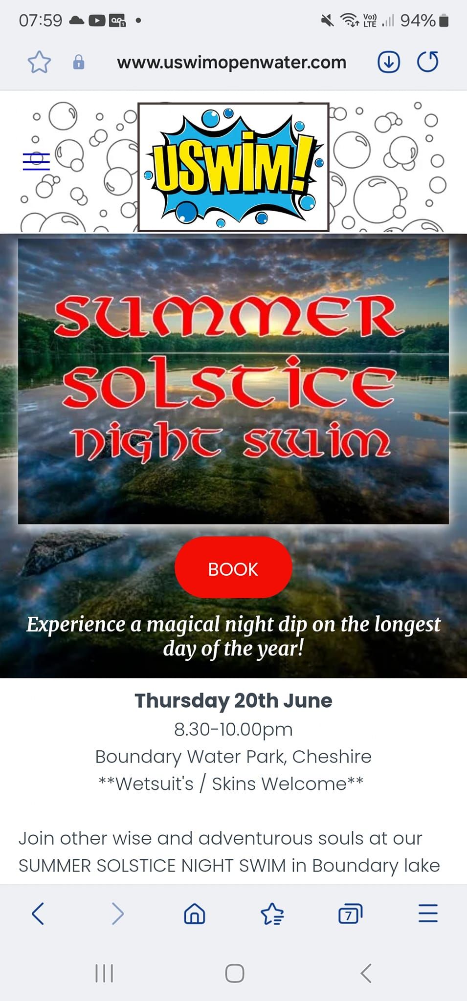 Summer Solstice Night Swim 