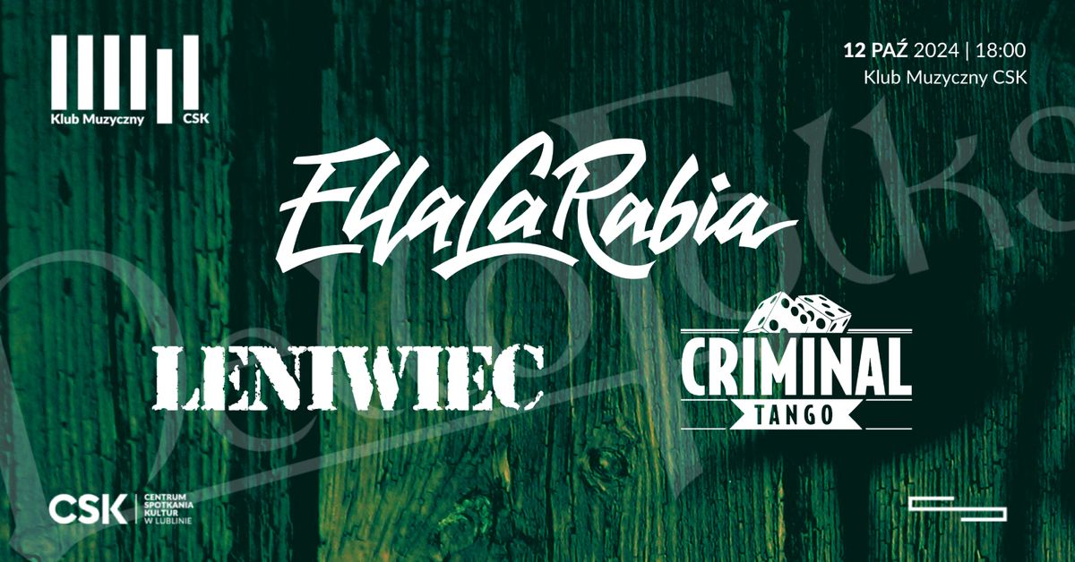 HELLOFOLKS! - Ella La Rabia \/ Leniwiec \/ Criminal Tango - 12.10.2024 CSK