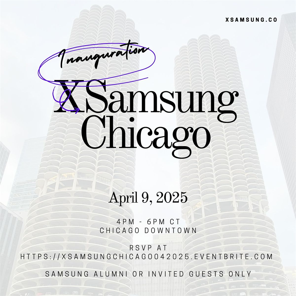 XSamsung Chicago Inauguration invitation (New Date: April 9th)