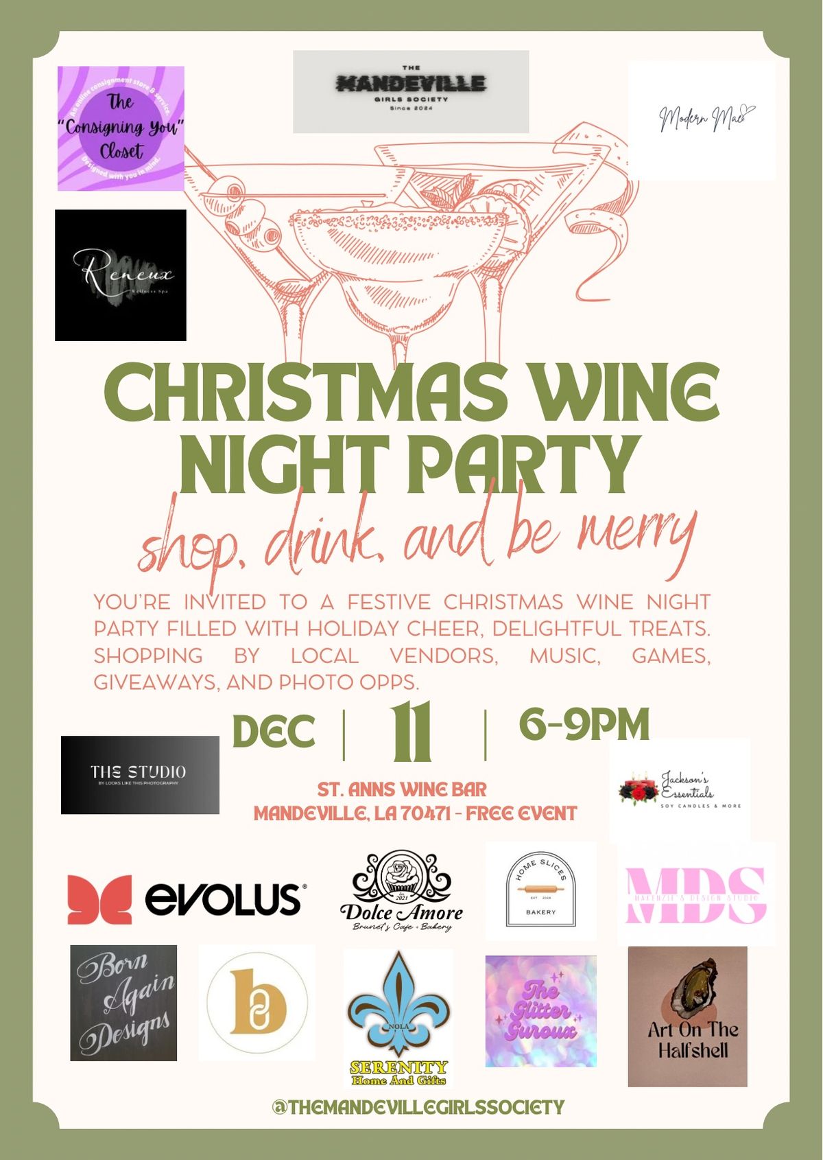 Christmas Girls Night at St. Ann Wine Bar 