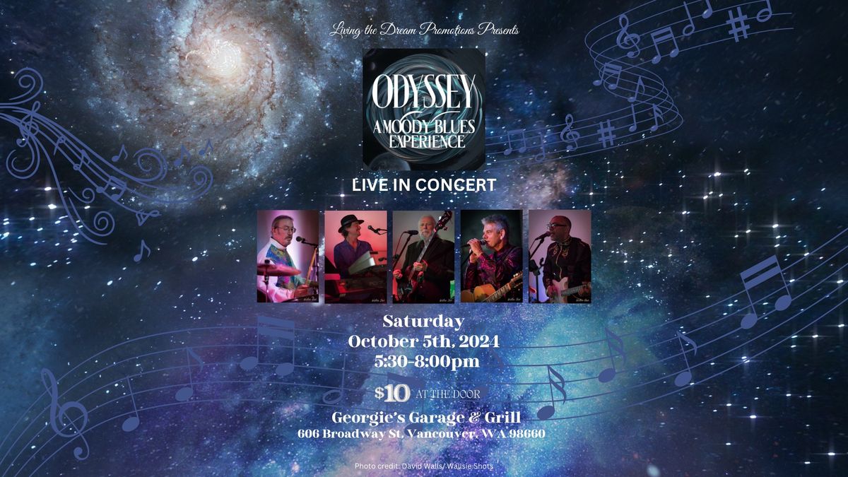 Odyssey- a Moody Blues Experience at Georgie's Garage and Grill on October 5th, 2024