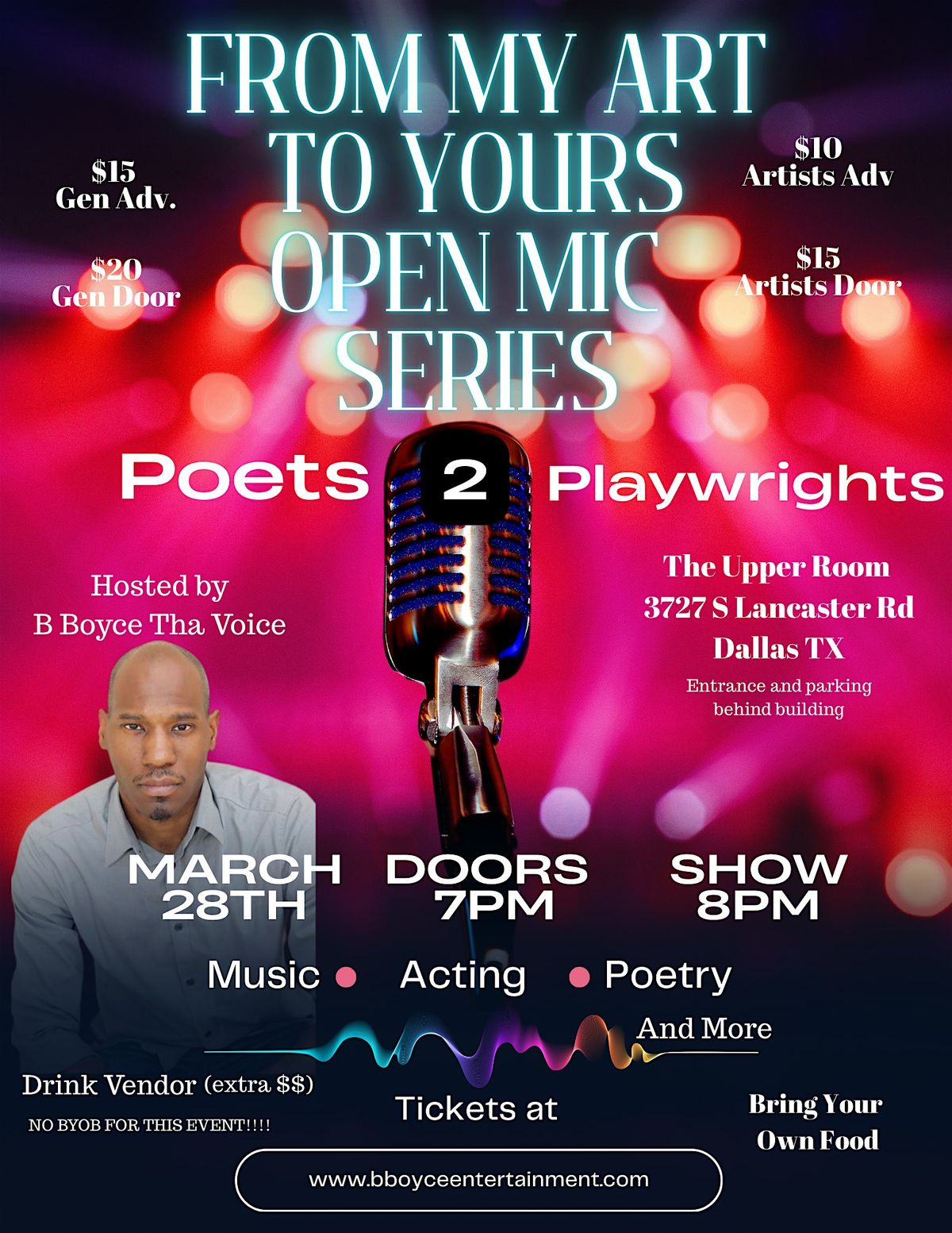 From My Art To Yours Open Mic Series