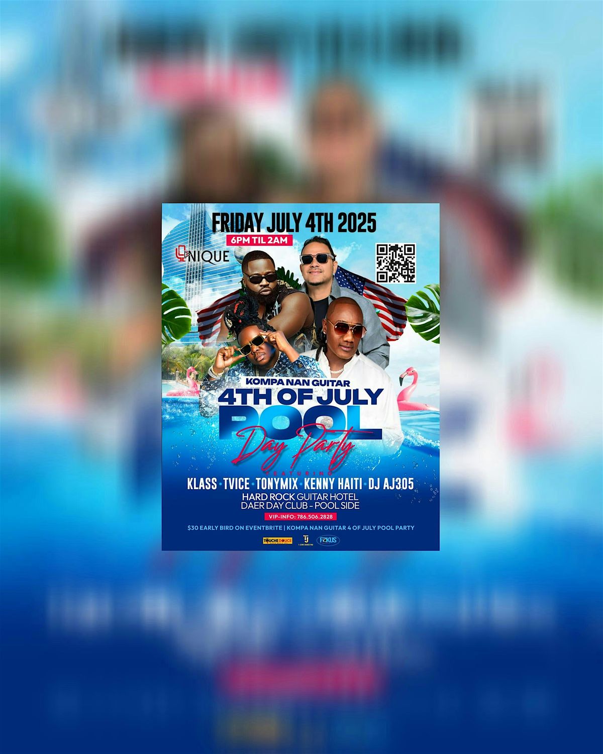 KOMPA NAN GUITAR 4TH OF JULY POOL PARTY