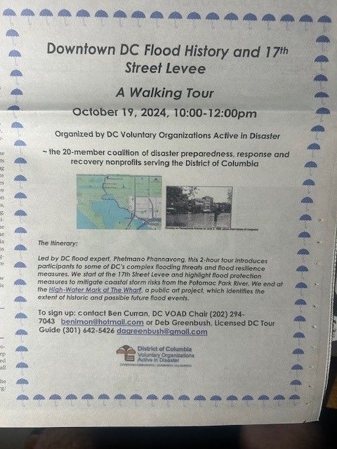 DC Flood History & 17th Street Levee Walking Tour