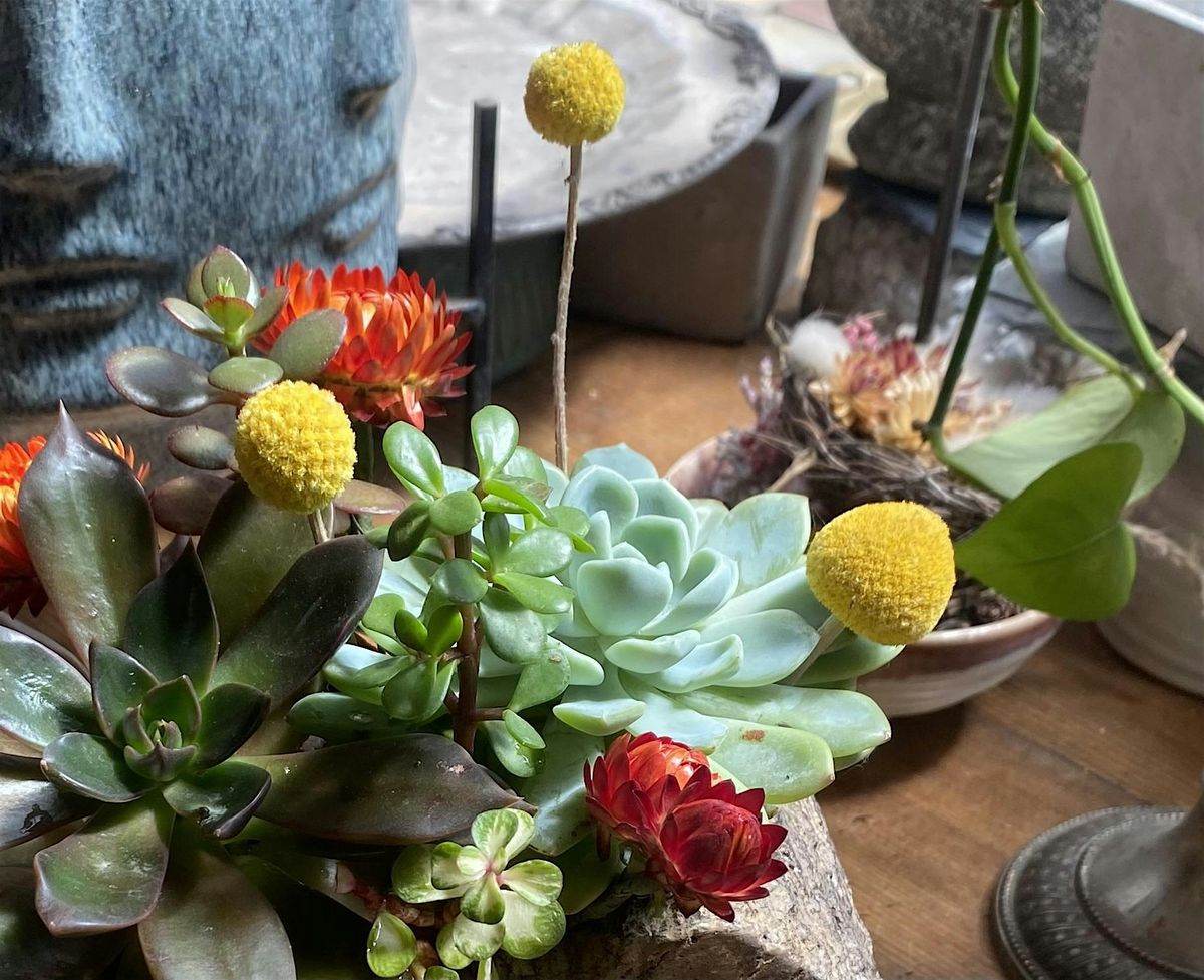 Succulent & Dried flower Centerpiece Workshop