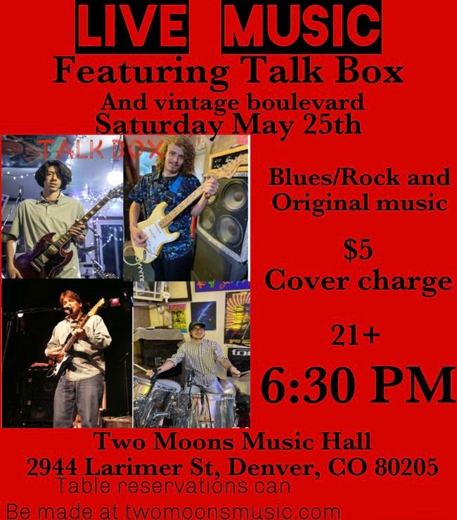Talk Box at Two Moons Music Hall