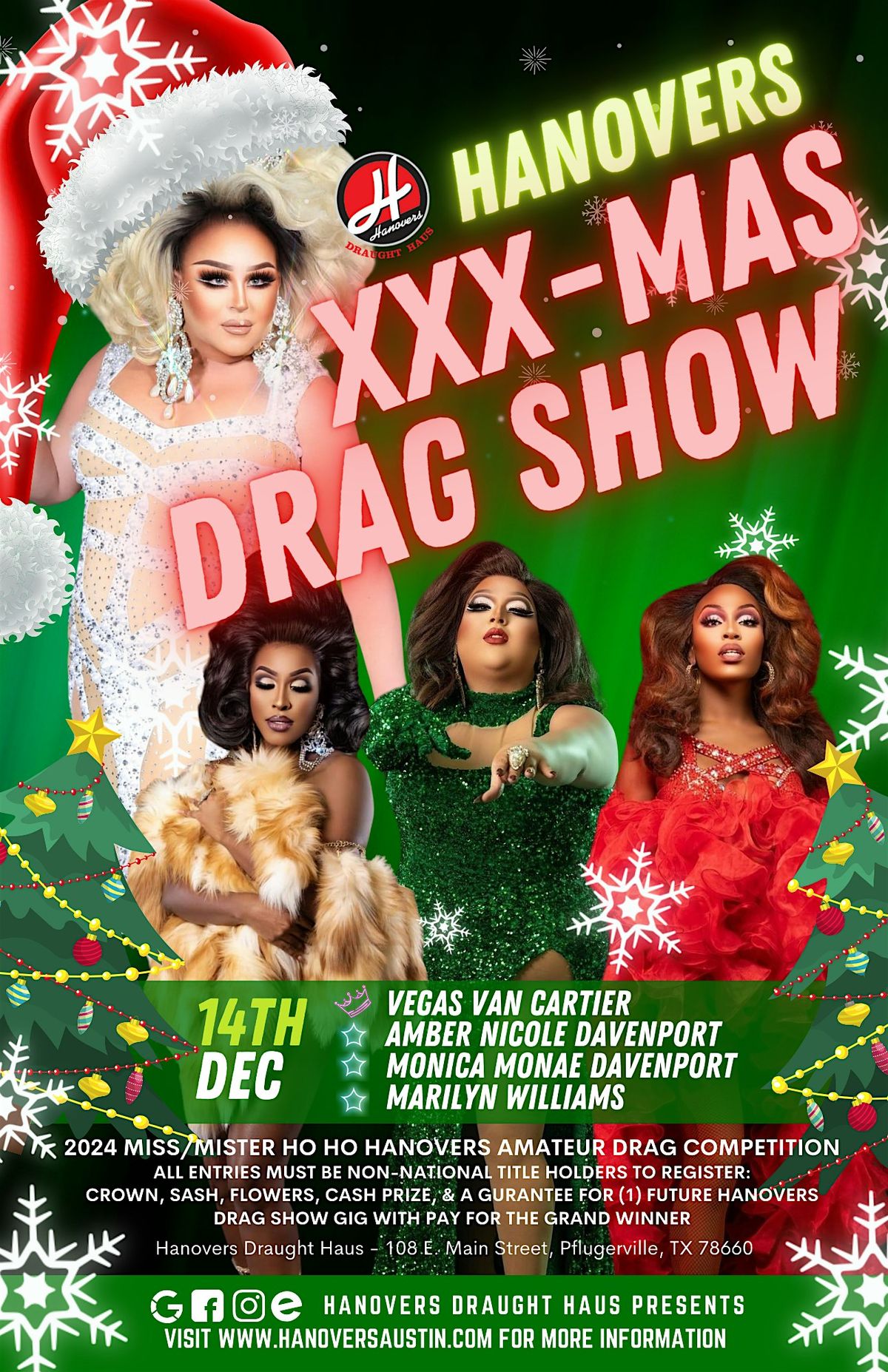 Hanovers XXX-Mas Drag Show @ Hanovers Pflugerville