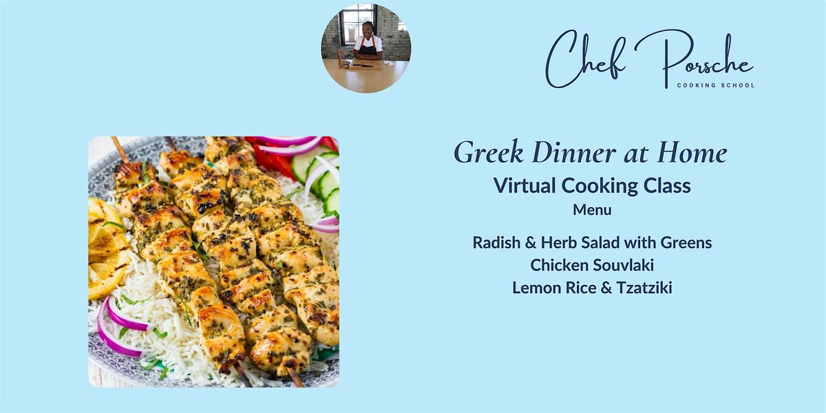 Greek Dinner at Home - Virtual Cooking Class