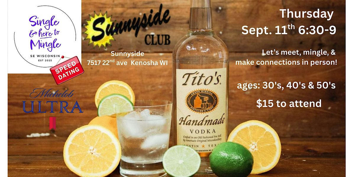Single & here to Mingle Speed Dating Event at Sunnyside Club