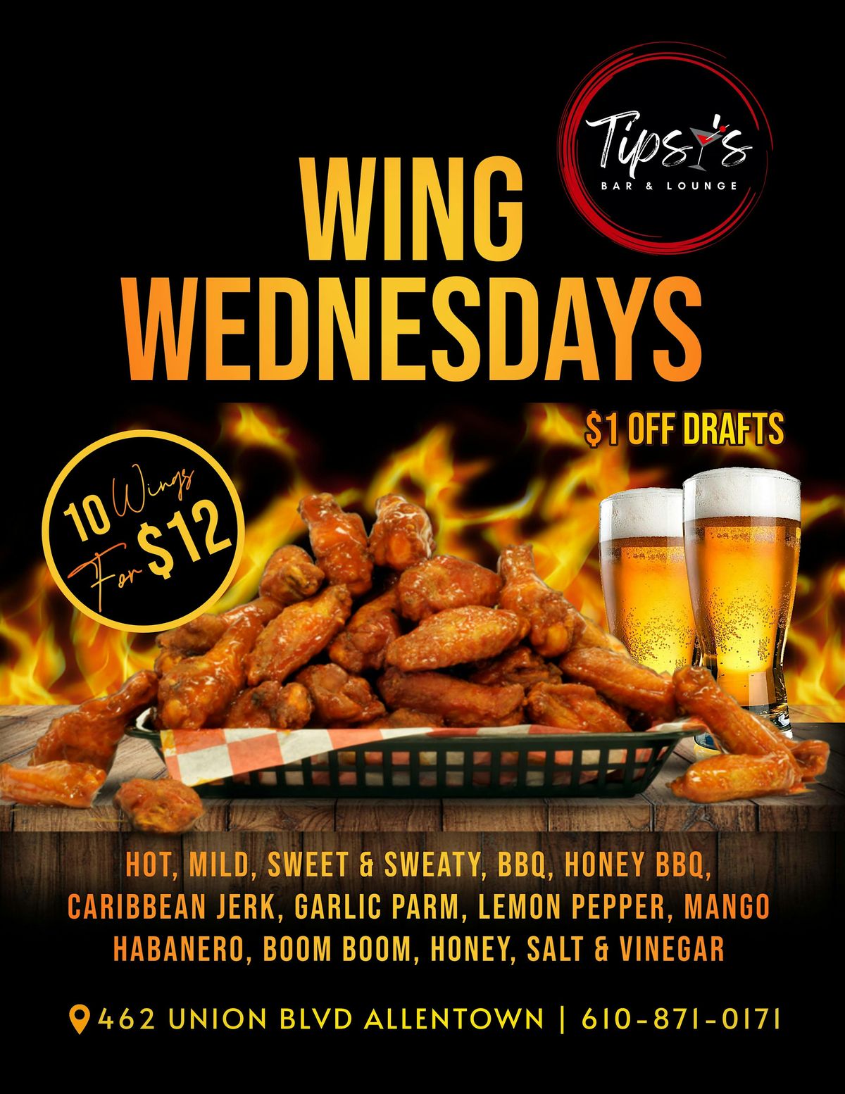 WING WEDNESDAYS @ TIPSY'S