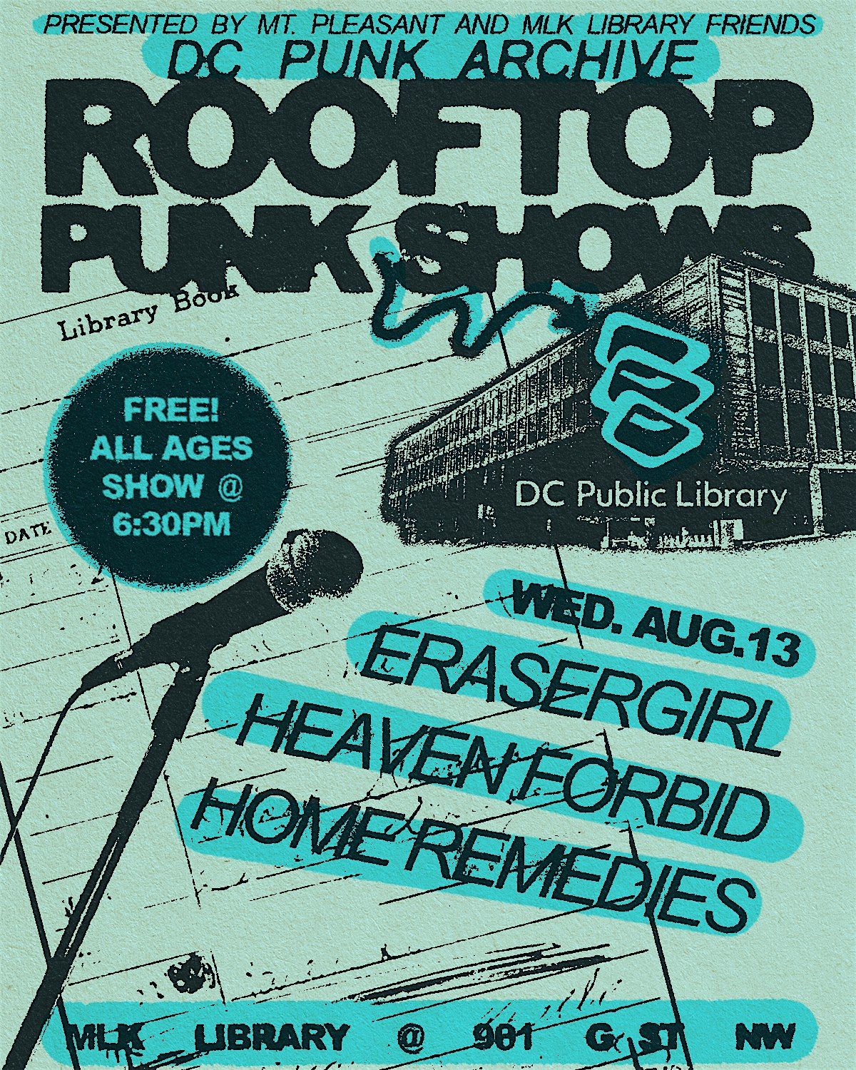 Erasergirl, Heaven Forbid, Home Remedies at MLK Library